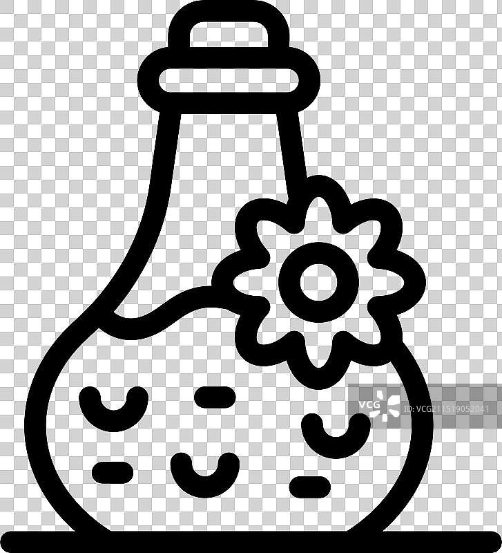 玻璃瓶中酿造的花朵能量药水图片素材