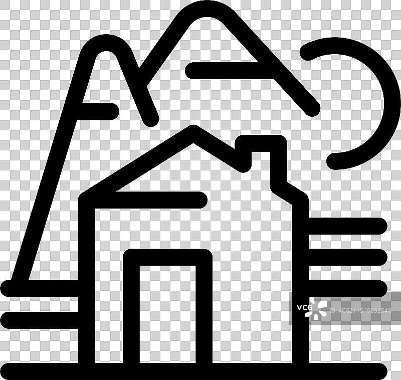 山脚下的小房子图片素材