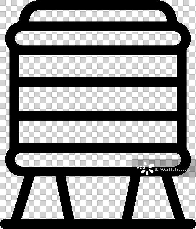 支撑结构上的水箱线性图标图片素材