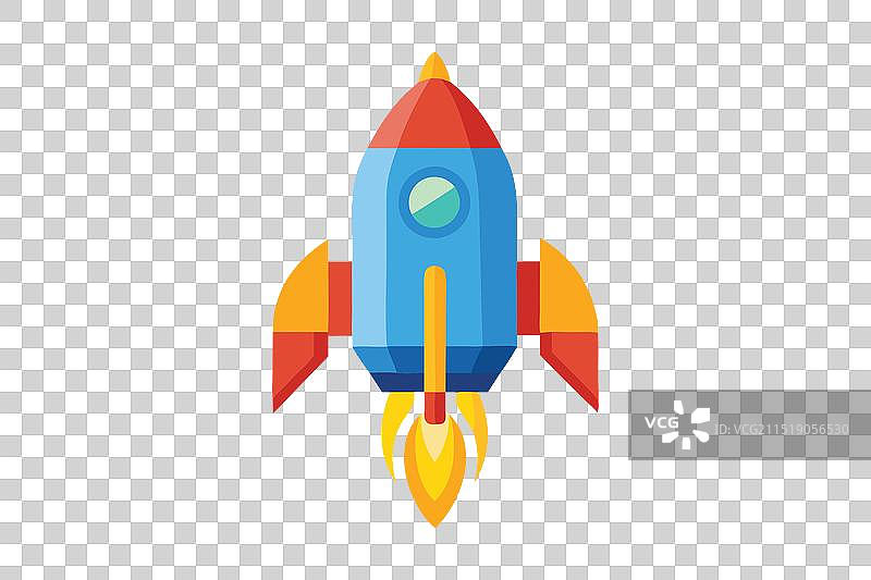 喷气背包空中交通隔离扁平设计图片素材