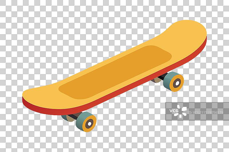 隔离的扁平滑板道路交通工具图片素材