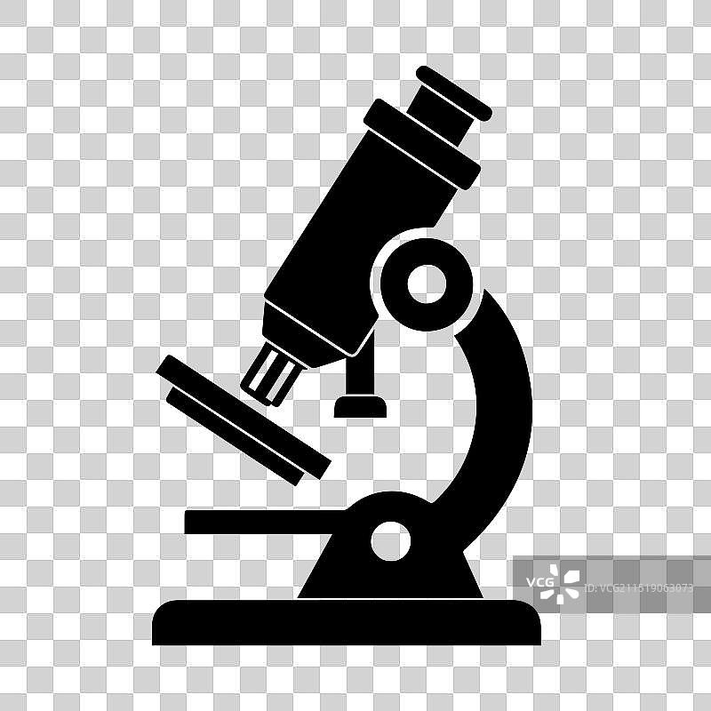 白色背景上的显微镜图标图片素材