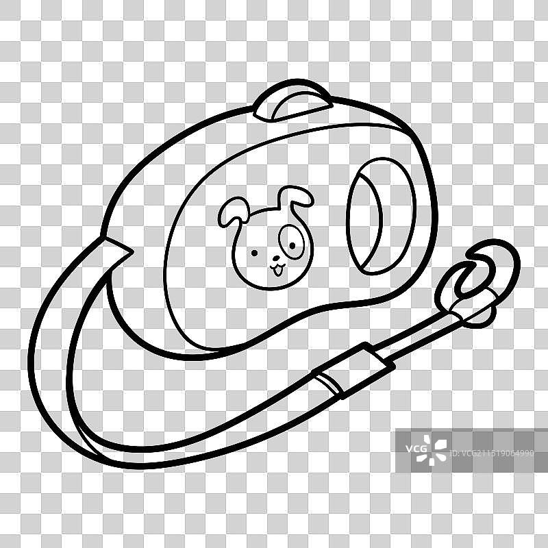 儿童涂色书伸缩狗绳图片素材