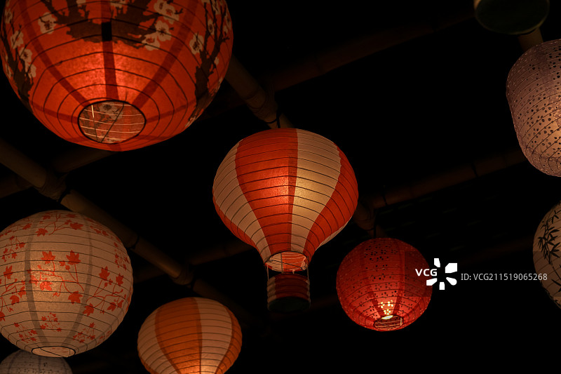 山东济南章丘明水古城花灯铺传统花灯图片素材