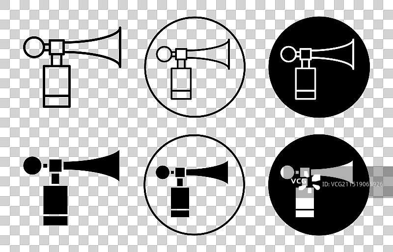 气喇叭轮廓扁平图标图片素材