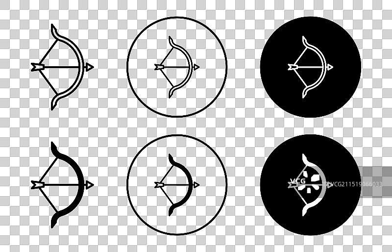射箭图标轮廓扁平图标图片素材