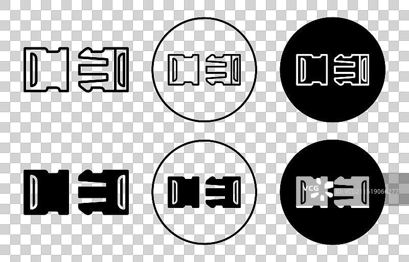 扣环图标轮廓扁平图标图片素材
