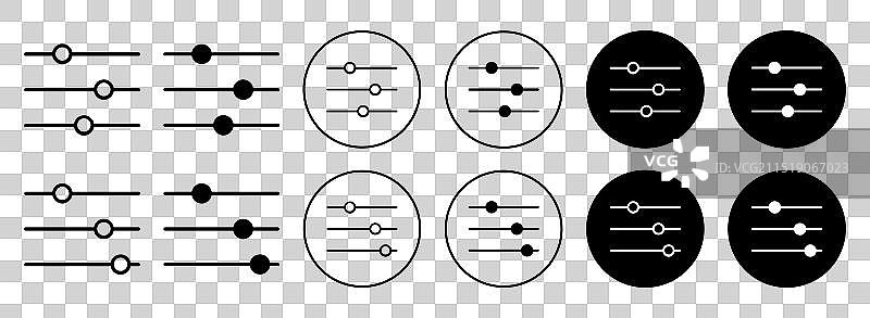 滤镜控制图标扁平轮廓图片素材