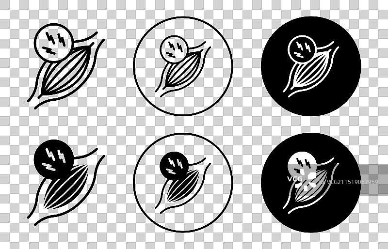 肌肉疼痛图标轮廓扁平图标图片素材