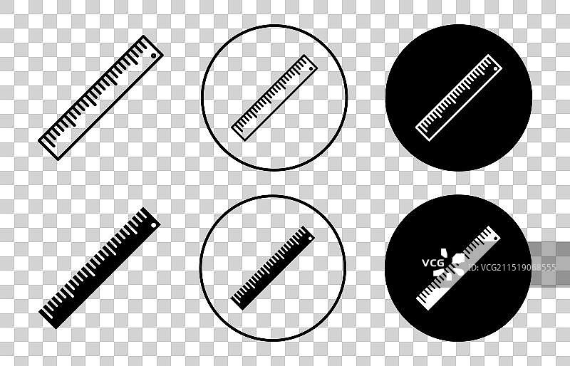 尺子图标轮廓扁平图标图片素材