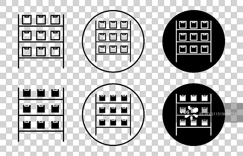 存储架图标轮廓扁平图标图片素材