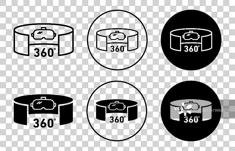 虚拟导览2号描边扁平图标图片素材