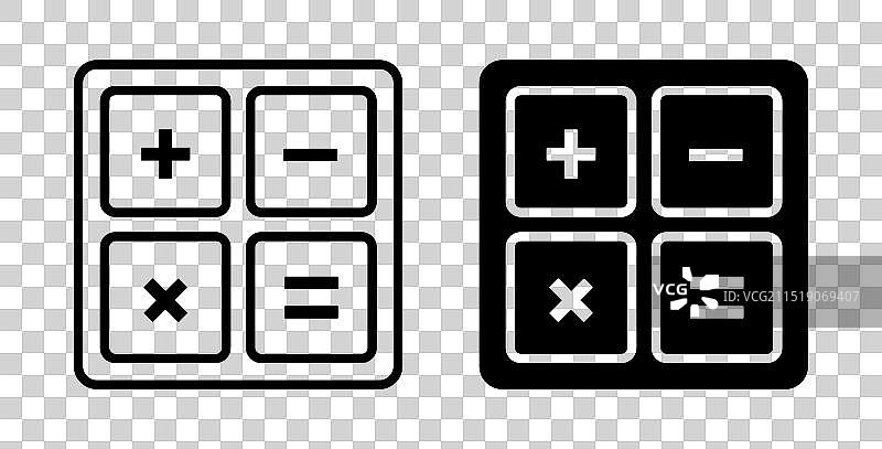 数学图标轮廓扁平图标图片素材