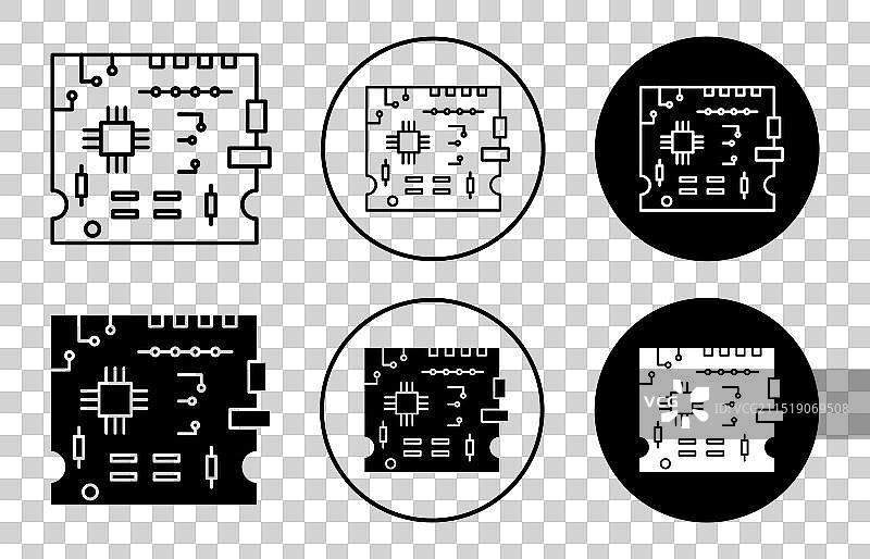PCB图标轮廓扁平图标图片素材