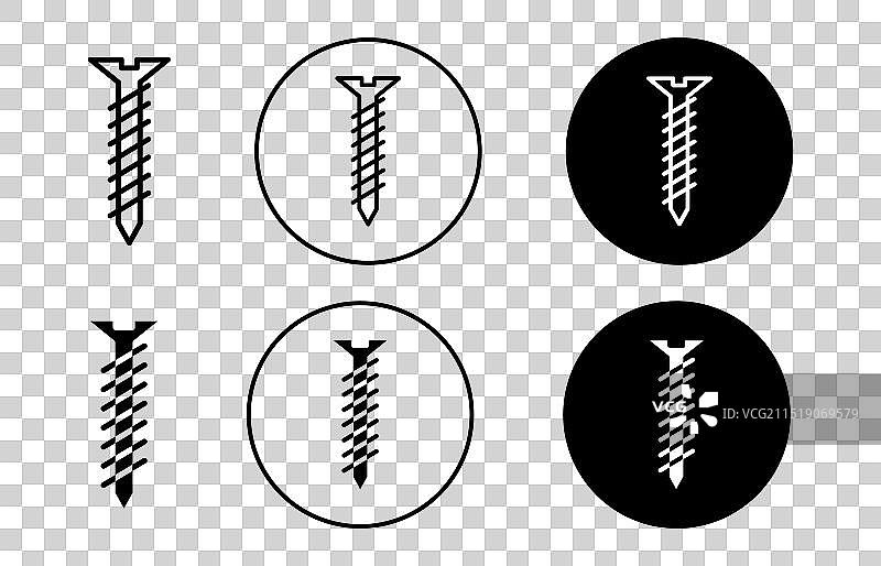 螺丝轮廓扁平图标图片素材