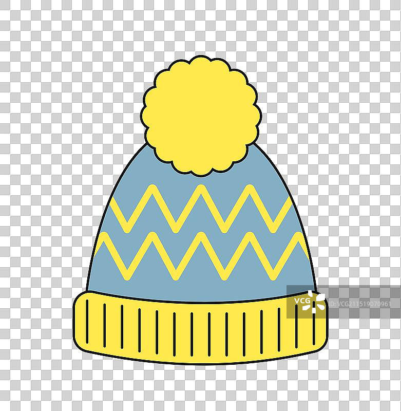 可爱冬季羊毛保暖蓝色帽子图片素材