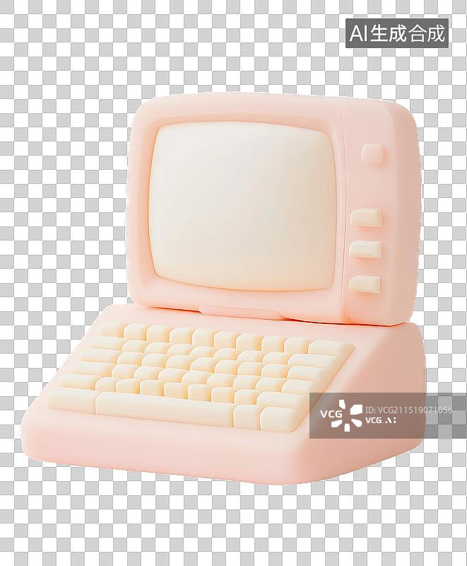 【AI数字艺术】复古的电脑模型图片素材