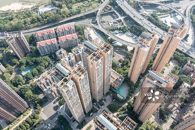 福州市台江区福瑞社区航拍图片素材