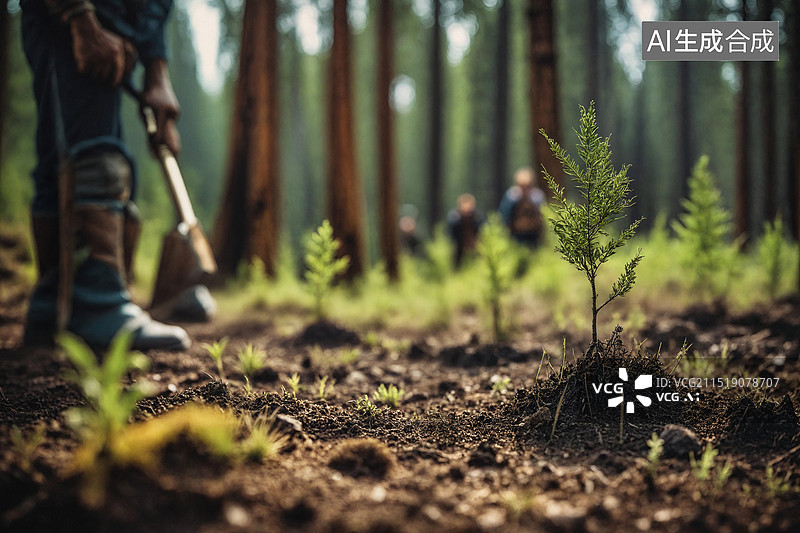 【AI数字艺术】森林新生图片素材