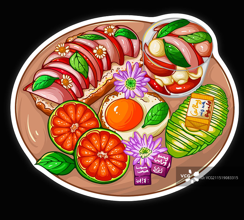 板绘日式美食图片素材