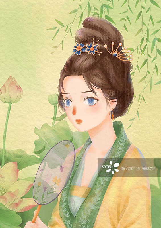 插画女图片素材