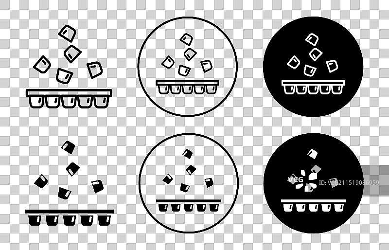 塑料冰块容器图标图片素材