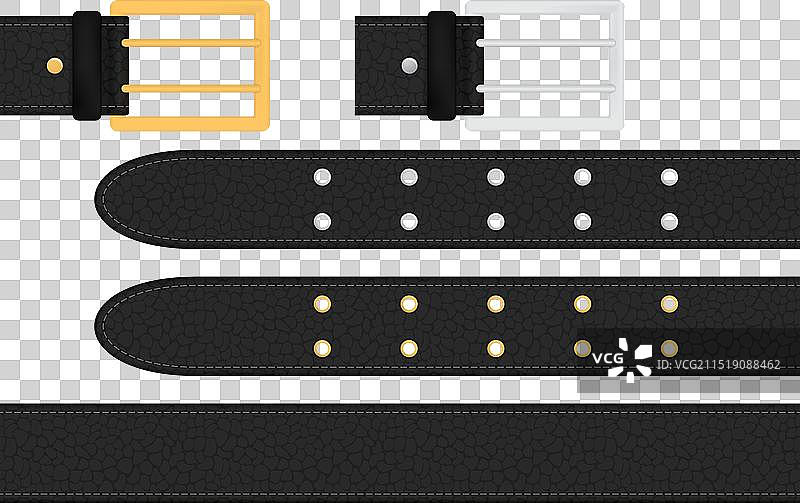 无缝黑色金属银色皮带图案图片素材