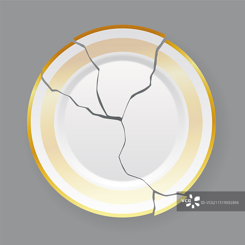 破碎的白色盘子食物盘子图片素材