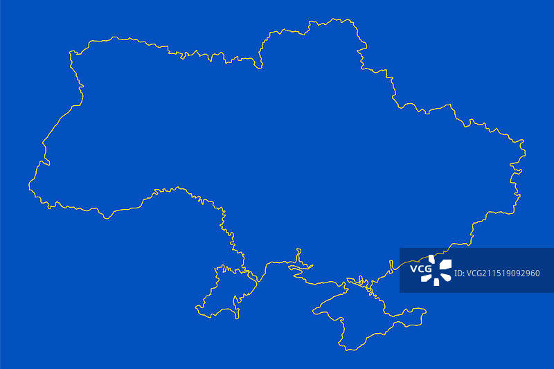 乌克兰国家地图与乌克兰边界图片素材