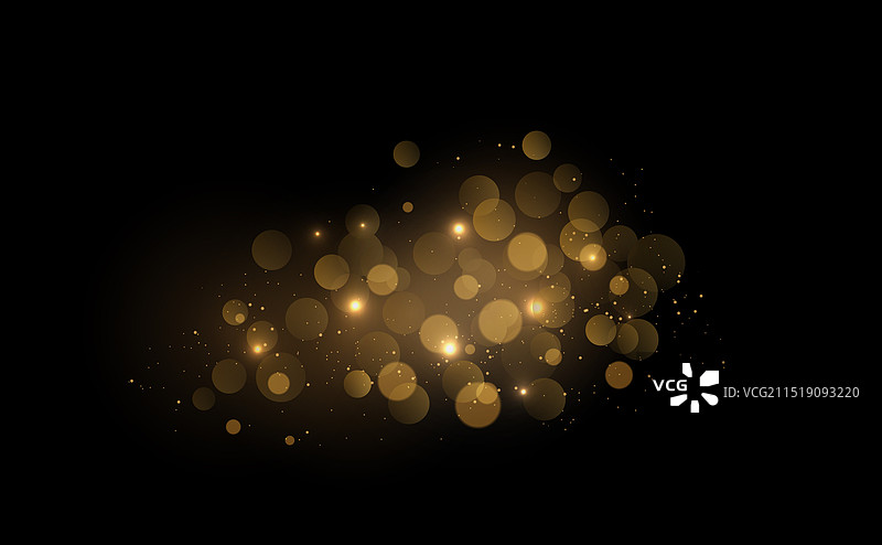 抽象闪耀金色散景设计元素图片素材