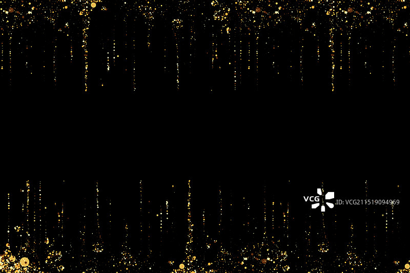 深色背景上散落的金色颗粒图片素材