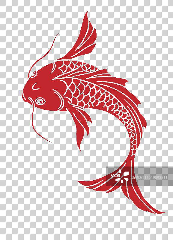 红色鲤鱼简直素材图片素材