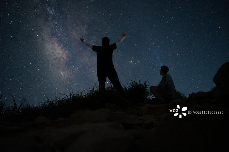 武功山的星空图片素材