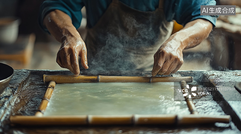 【AI数字艺术】四大发明古法造纸蔡伦造纸术图片素材