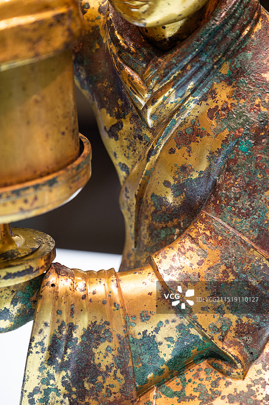 河北博物院 满城汉墓展厅 西汉 长信宫灯图片素材