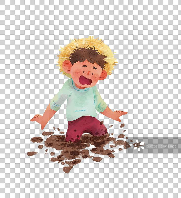 草帽男孩图片素材