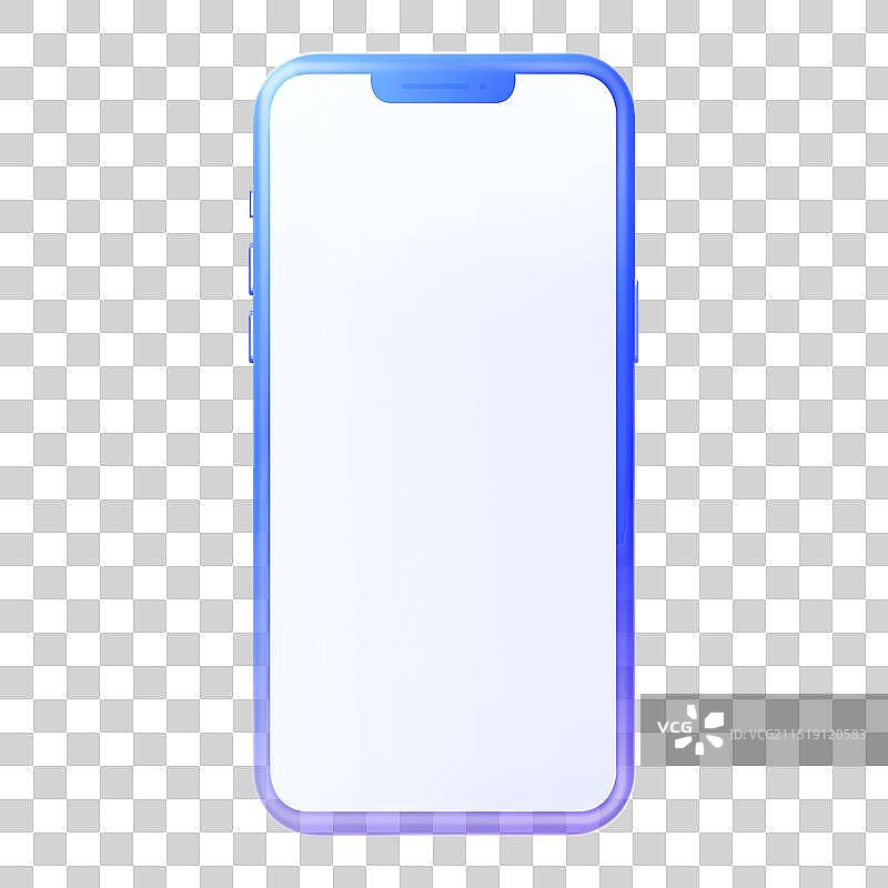 3D渐变空白手机图片素材