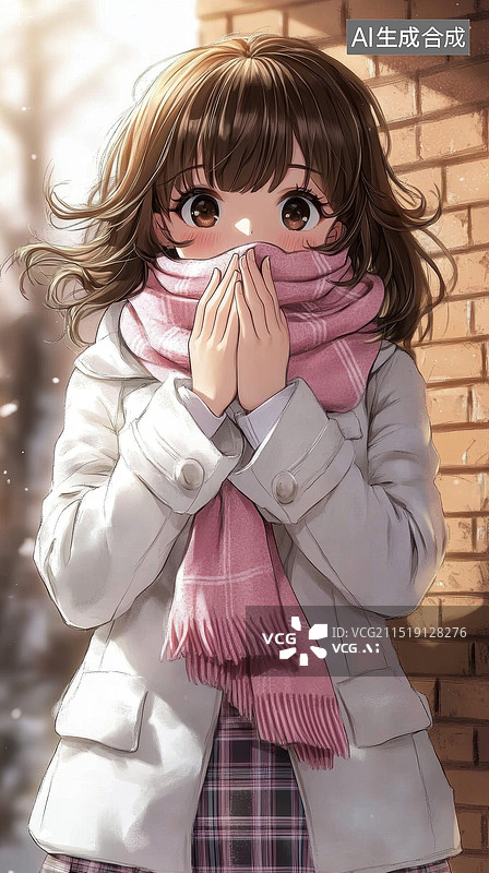 【AI数字艺术】二次元青春美少女卡通动漫图片素材