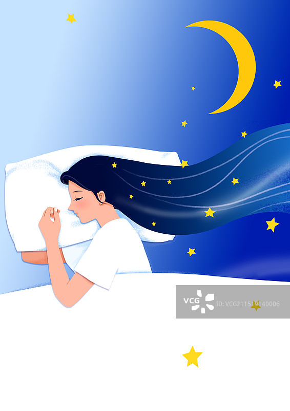 睡眠日插画图片素材