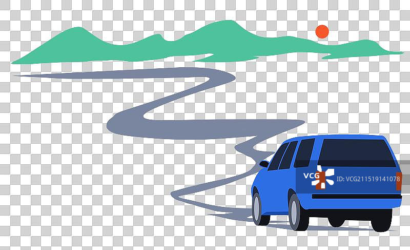 西部荒郊野外冒险探险沙漠荒漠自驾游私家车汽车行驶路程山脉旅游旅行马路公路资讯插画图片素材