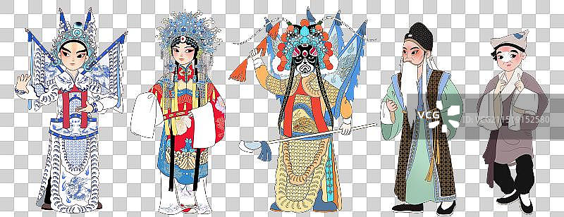 生旦净末丑戏剧角色图片素材