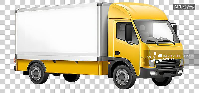 【AI数字艺术】一个箱式卡车模型图片素材