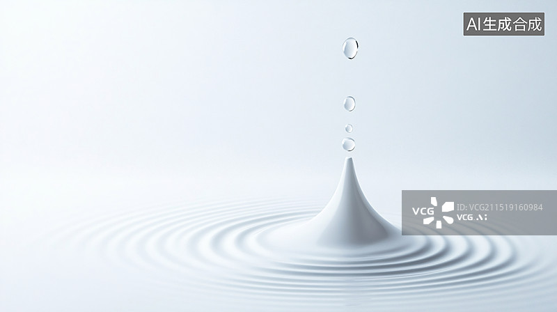 【AI数字艺术】水滴电脑壁纸抽象液体海报网页PPT背景图片素材