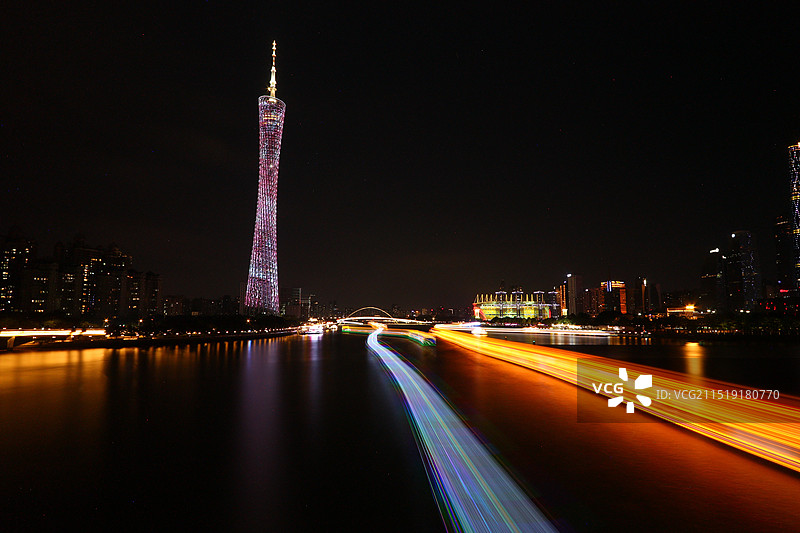 珠江夜游图片素材