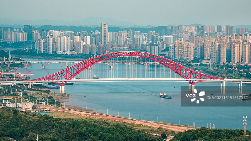 湖南省株洲市清水塘大桥城市风光图片素材