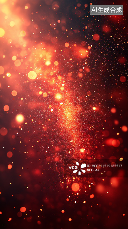 【AI数字艺术】红光闪烁的梦幻背景图片素材