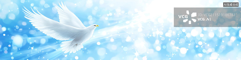 【AI数字艺术】空灵冬日天空：翱翔的鸟儿象征自由与希望，动漫风格抽象画。梦幻般的雪景图片素材