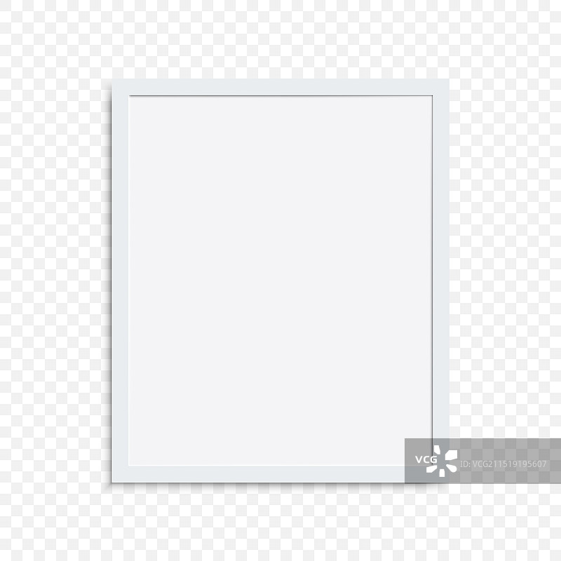 逼真白色框架与透明阴影图片素材