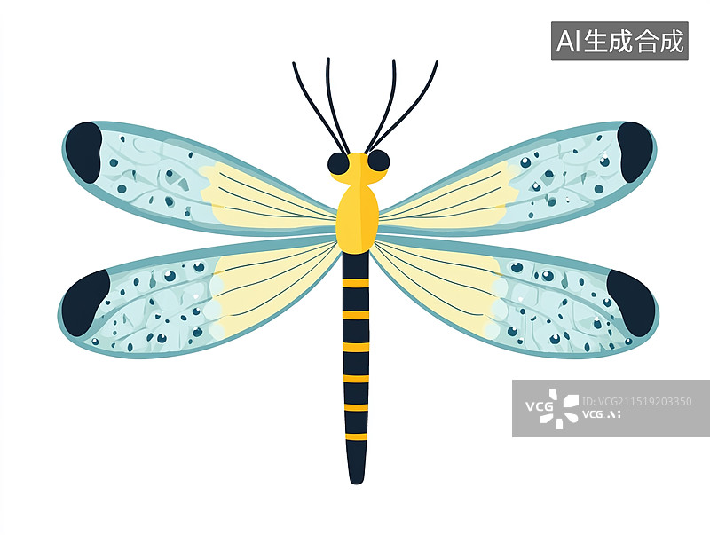 【AI数字艺术】卡通蜻蜓图片素材