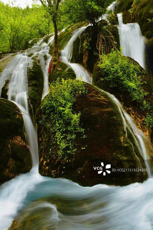 九寨沟·树正瀑布图片素材
